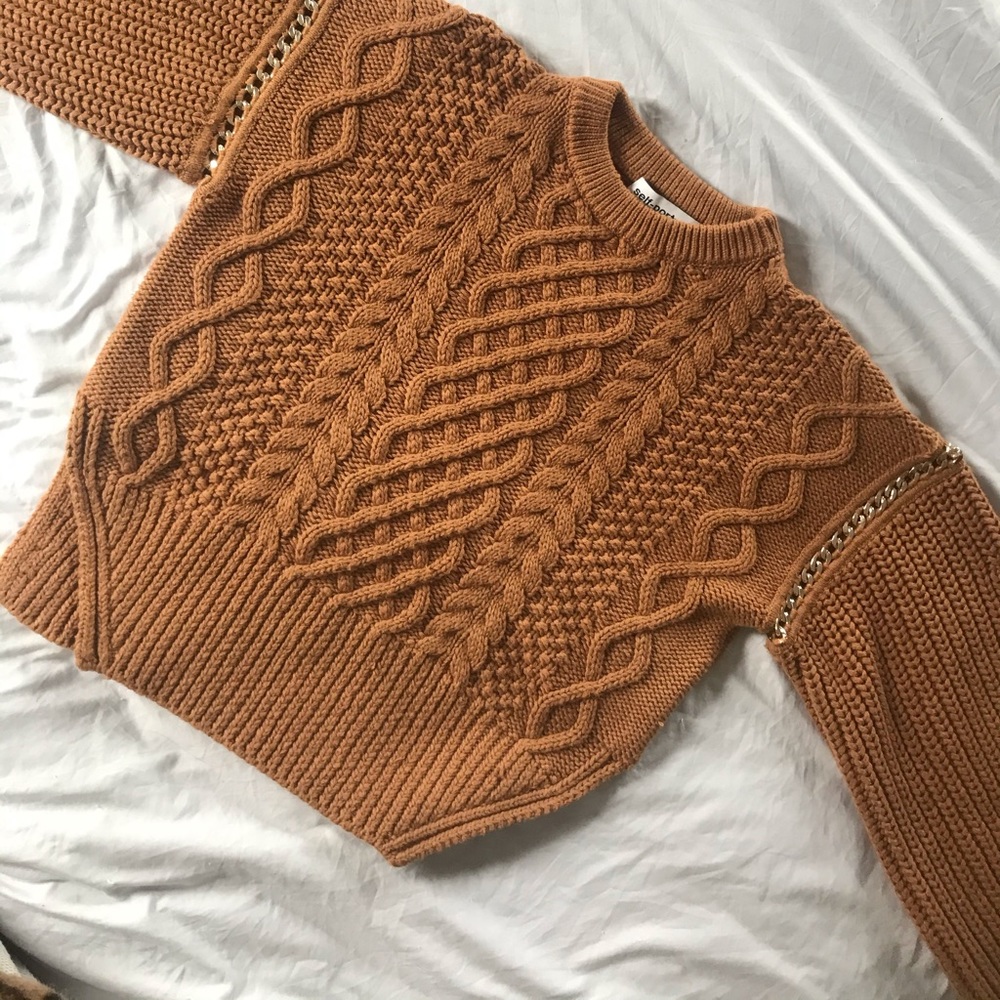 Self Portrait Sweater with chain link detail